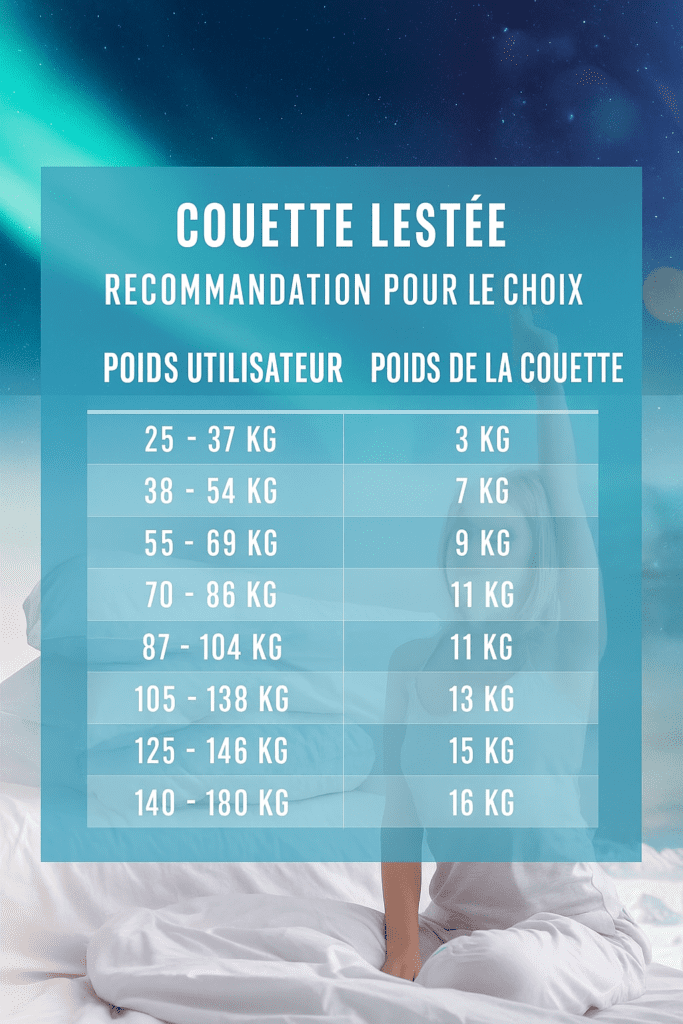 Comment choisir une couette lestée ?
